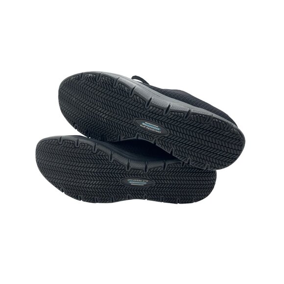 Skechers Size10 Memory Foam Resistant Black Shoes Relaxed Fit  Sneakers - Picture 9 of 11